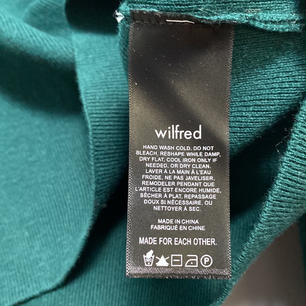 ❗️SOLD❗️Wilfred Green Long Sleeve Crop Turtleneck Rebecca  Sweater Size M - Picture 8 of 9